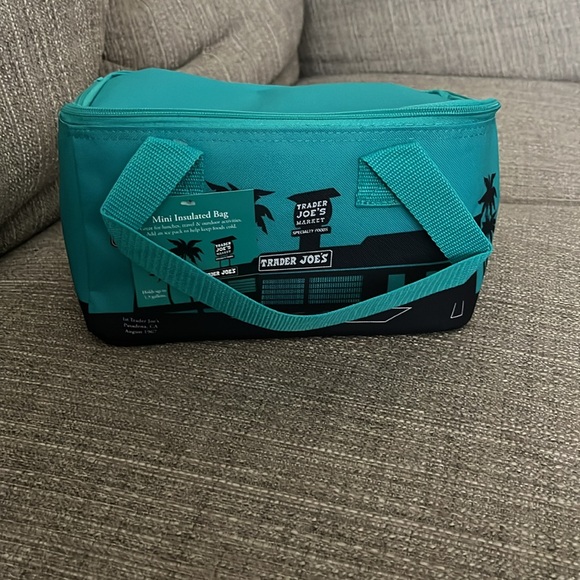 Trader Joe’s mini insulated cooler Teal - Picture 3 of 4